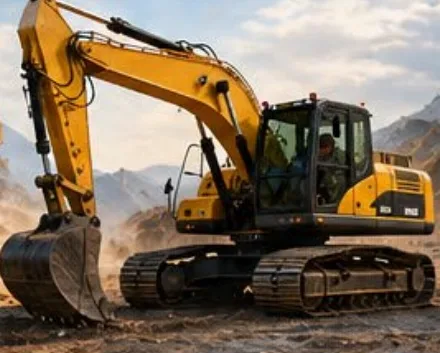 Excavator on site